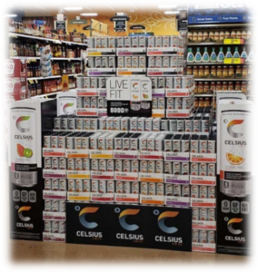 grocery celsius cap end nationwide adds largest chain aisle 1100 beverage displays stores